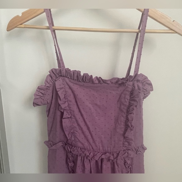 Marc By Marc Jacobs Sleeveless Ruffle Swiss Dot Dress in Dark Lavender size 0 - Picture 6 of 8